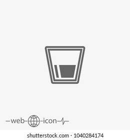glass of milk vector icon