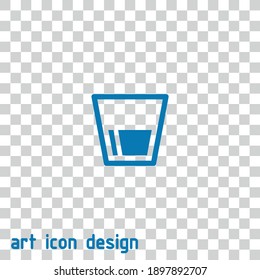 vidrio del icono del vector de leche sobre un fondo abstracto