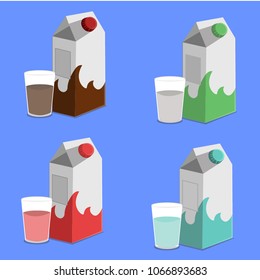 Glass of Milk Vector illustration
