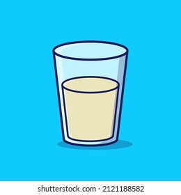 
A Glass of Milk Vector Illustration