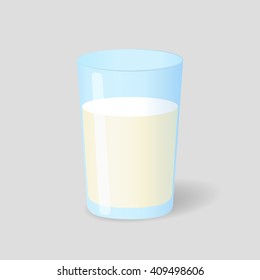 Glass of milk vector illustration