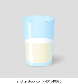 Glass of milk vector illustration