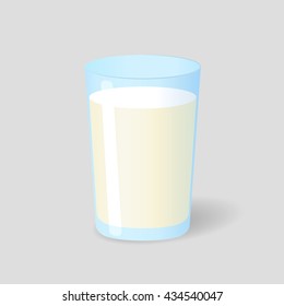 Glass Milk Vector Illustration Stock Vector (Royalty Free) 434540047 ...