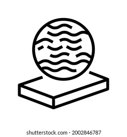 Glass Mineral Wool Line Icon Vector. Glass Mineral Wool Sign. Isolated Contour Symbol Black Illustration