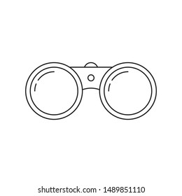 Glass minimal line icon vector