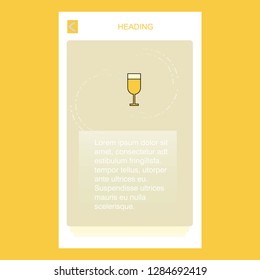 Glass mobile vertical banner design design. Vector