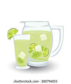 Glass of mojito illustration