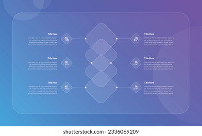 Glass Morphism and abstract infographic design .Creative glassmorphism background design. Suitable for any presentation