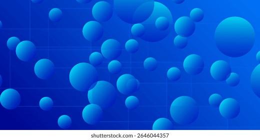 Glass morphism concept with blue sphere. presentation, sub or