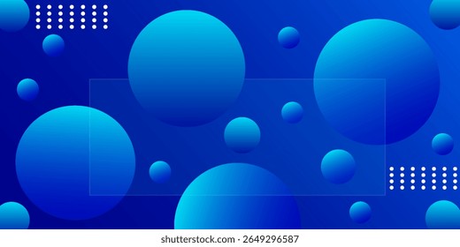 Concepto de morfismo de vidrio con esfera azul. Ilustración vectorial
