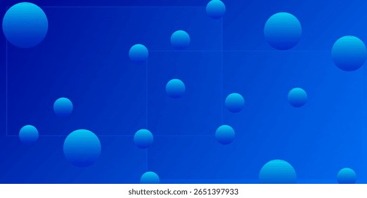 Concepto de morfismo de vidrio con esfera azul. Ilustración vectorial, Anuncio