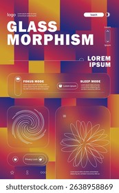 Glass Morphism Mobile UI Interface Design