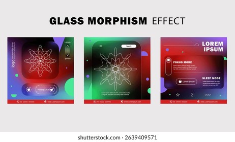 Glass Morphism UI Design with for Mobile App