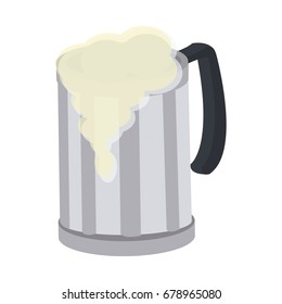 glass mug of beer foamy cold alcohol