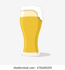 Glass mug of beer, vector illustration for your design cartoon style