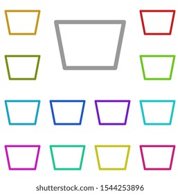 Glass multi color icon. Simple thin line, outline vector of glass drink icons for ui and ux, website or mobile application