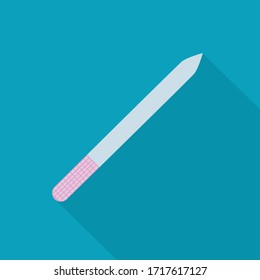 Glass Nail File Icon- Vector Illustration