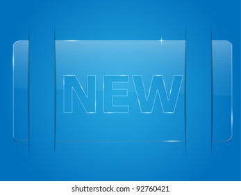 Glass new background in a cutting paper. Vector illustration.
