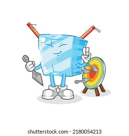 the glass ninja cartoon. character vector