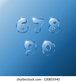 Glass Numbers 6,7,8,9,0