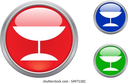 glass objects isolated on white