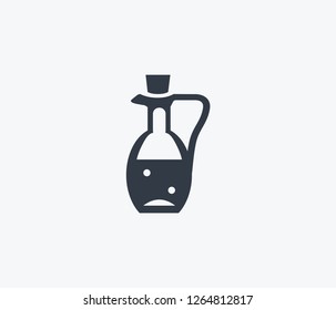 Glass of oil icon isolated on clean background. Glass of oil icon concept drawing icon in modern style. Vector illustration for your web mobile logo app UI design.