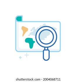 Ilustración de estilo Icono del vector de visión de vidrio. Archivo EPS 10