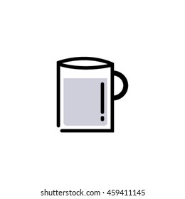 Glass on white background.