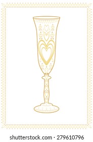 glass on a white background. Vector Illustration