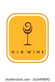 Glass on wine on a light background