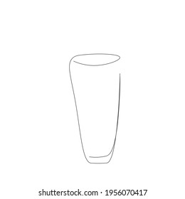 Dibujo de una línea de vidrio, ilustración vectorial
