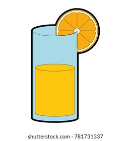 glass with orange juice