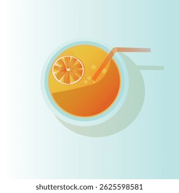 Glass of orange juice. Healthy drink for breakfast
