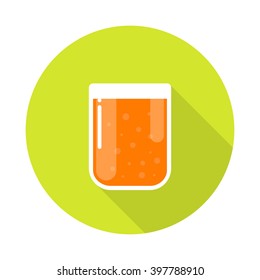 glass of orange juice icon. vector illustration