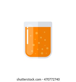 glass of orange juice icon. vector illustration
