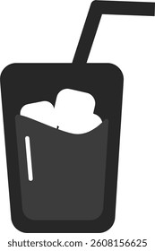 glass of orange juice illustration vector fresh drink with iced