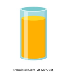 Glass of Orange Juice Isolated on White Background Still Life