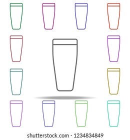 glass outline icon. Elements of restaurant in multi color style icons. Simple icon for websites, web design, mobile app, info graphics