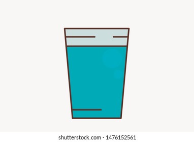 Glass ow water - Colorful icon