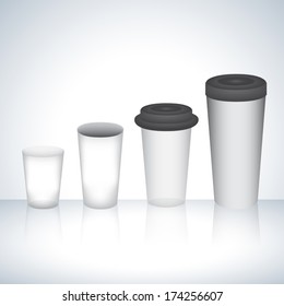 Glass packages collection vector isolated