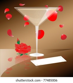 glass and petals