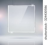 Glass Picture Frame Mock Up Vector Illustration