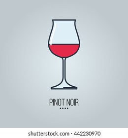 Glass Of Pinot Noir Wine Icon