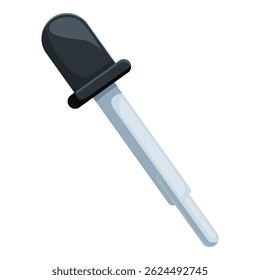Pipeta de vidro que dispensa uma quantidade precisa de solução líquida, ideal para experimentos de laboratório e pesquisa
