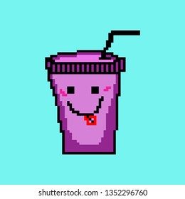 Glass pixel look art as vector 