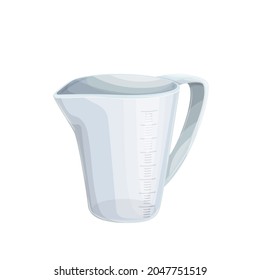 Ilustración vectorial de vaso vacío de vidrio o plástico.