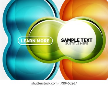 Glass or plastic hi-tech bubble background. Vector illustration