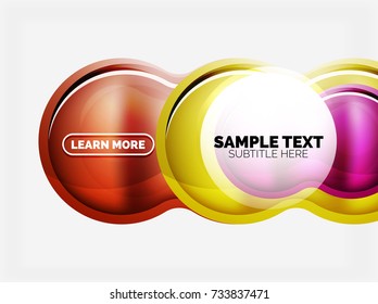 Glass or plastic hi-tech bubble background. Vector illustration
