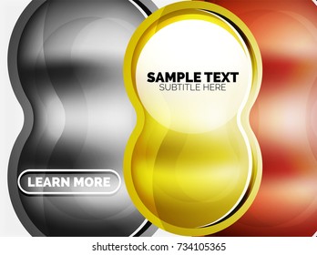 Fondo de cristal o burbuja plástica de alta tecnología. Ilustración del vector