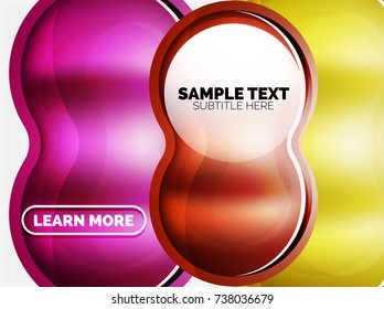 Glass or plastic hi-tech bubble background. Vector illustration